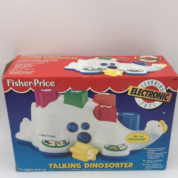Rare 1994 Vintage Fisher-Price Talking Dinosorter Learning Electronic Toy 7640 - Picture 2 of 16